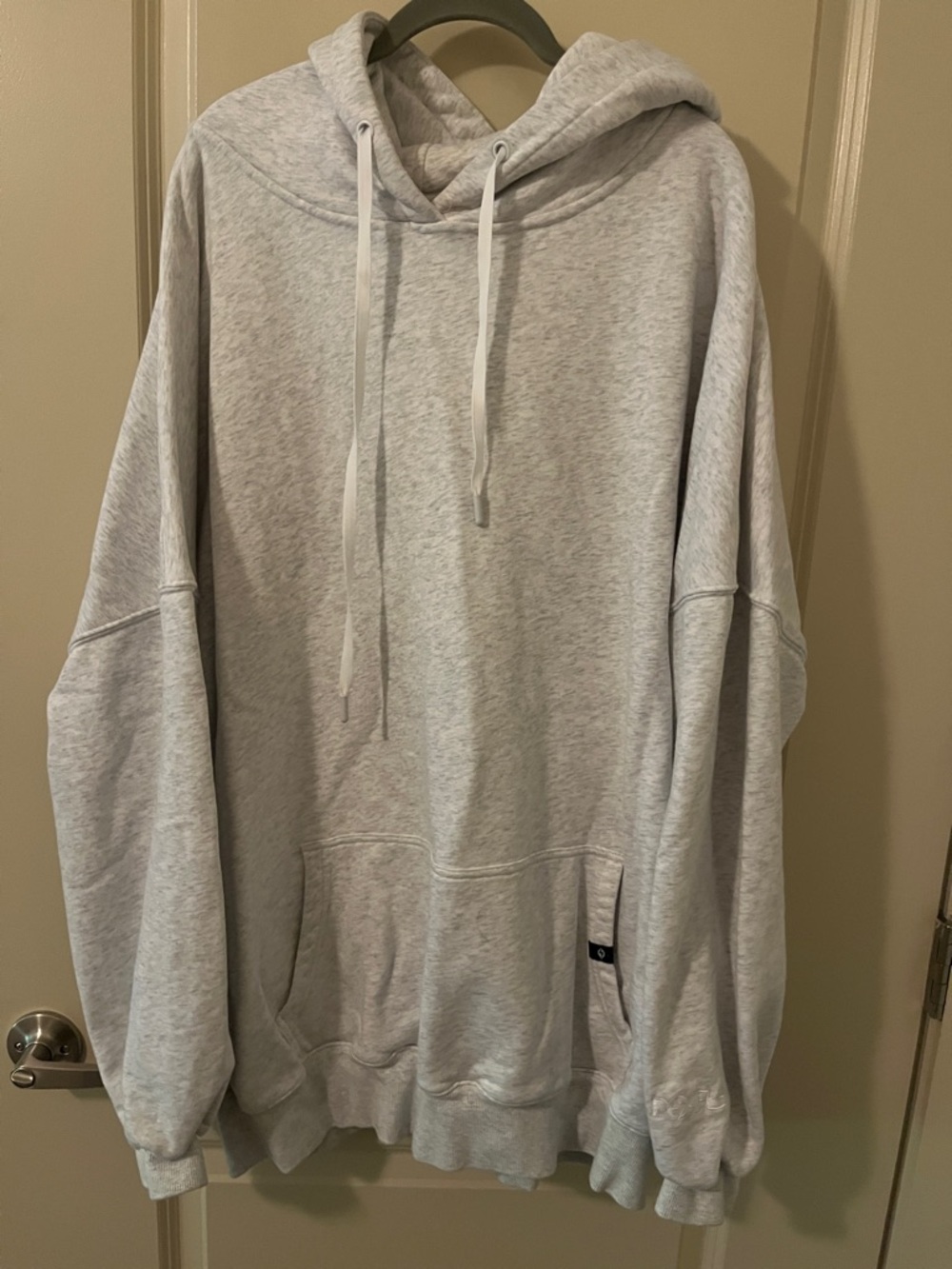 Heathered grey popflex l/xl hoodie dress